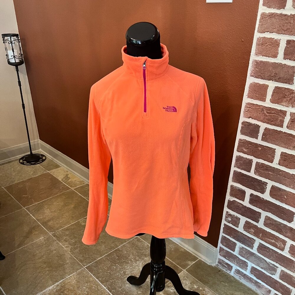North Face Orange Fleece Pullover